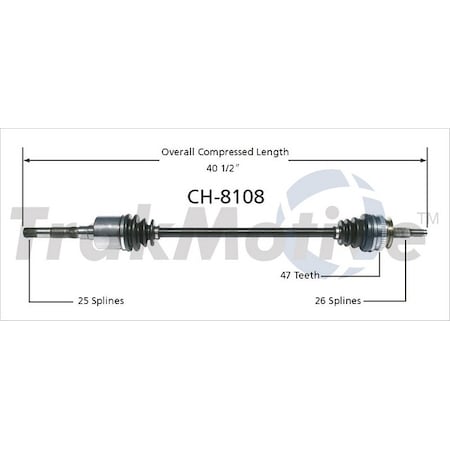 Surtrack Axle Cv Axle Shaft, Ch-8108 CH-8108